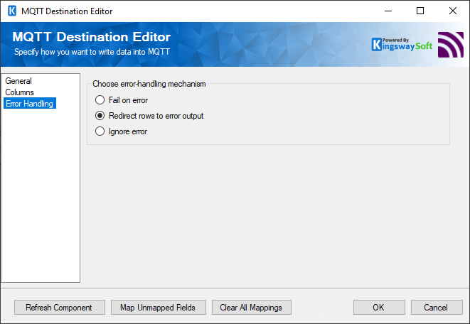 SSIS MQTT Destination - error handling